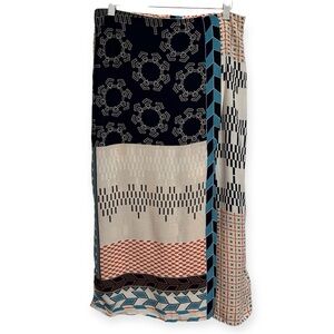 Principles Mixed Print Pleated Pull On Midi Skirt Size 12 NWT